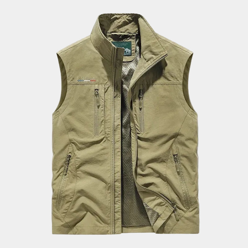 Gilet homme zippé col montant