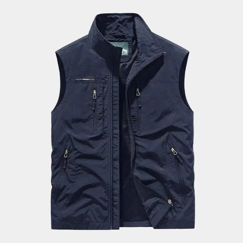 Gilet homme zippé col montant