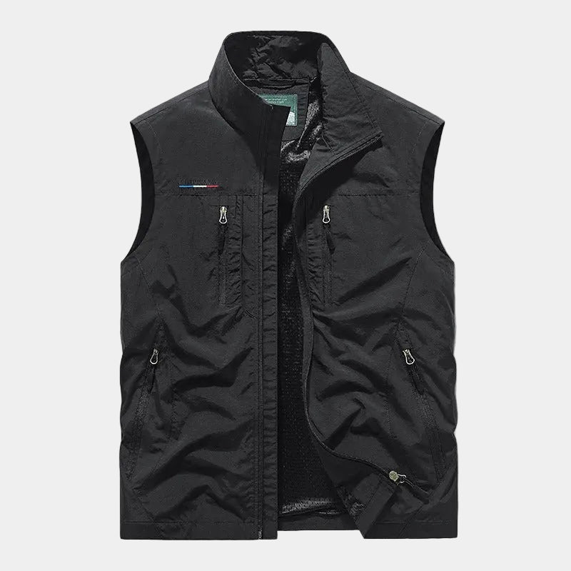 Gilet homme zippé col montant