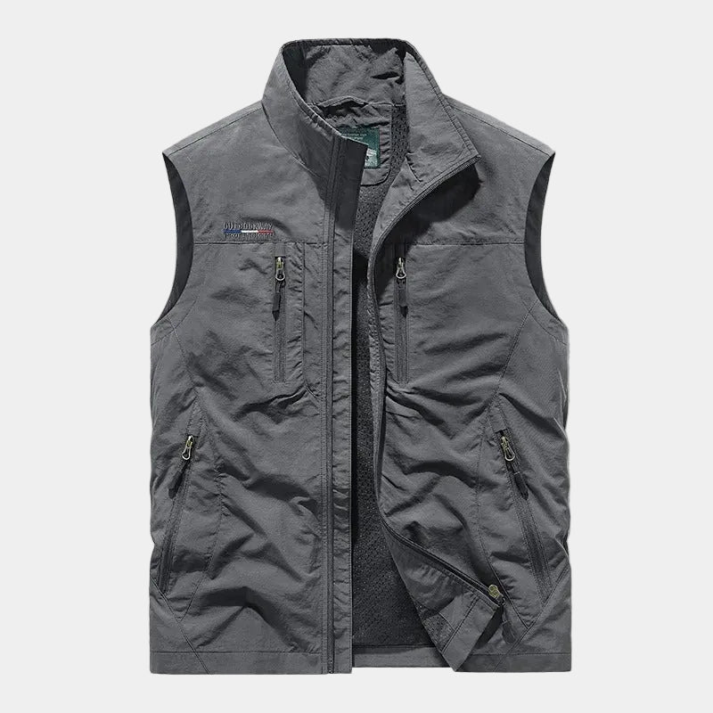 Gilet homme zippé col montant