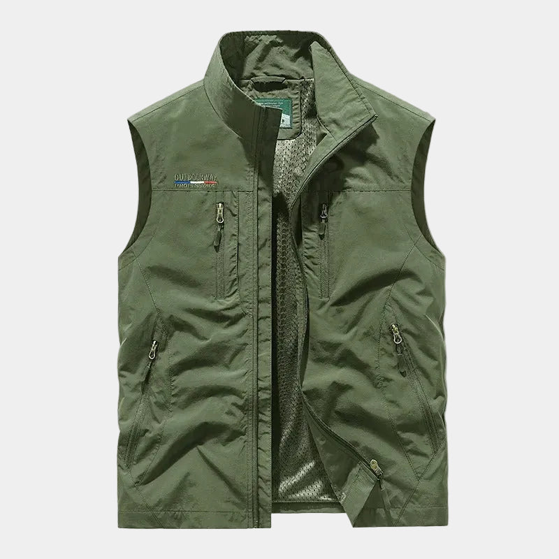 Gilet homme zippé col montant