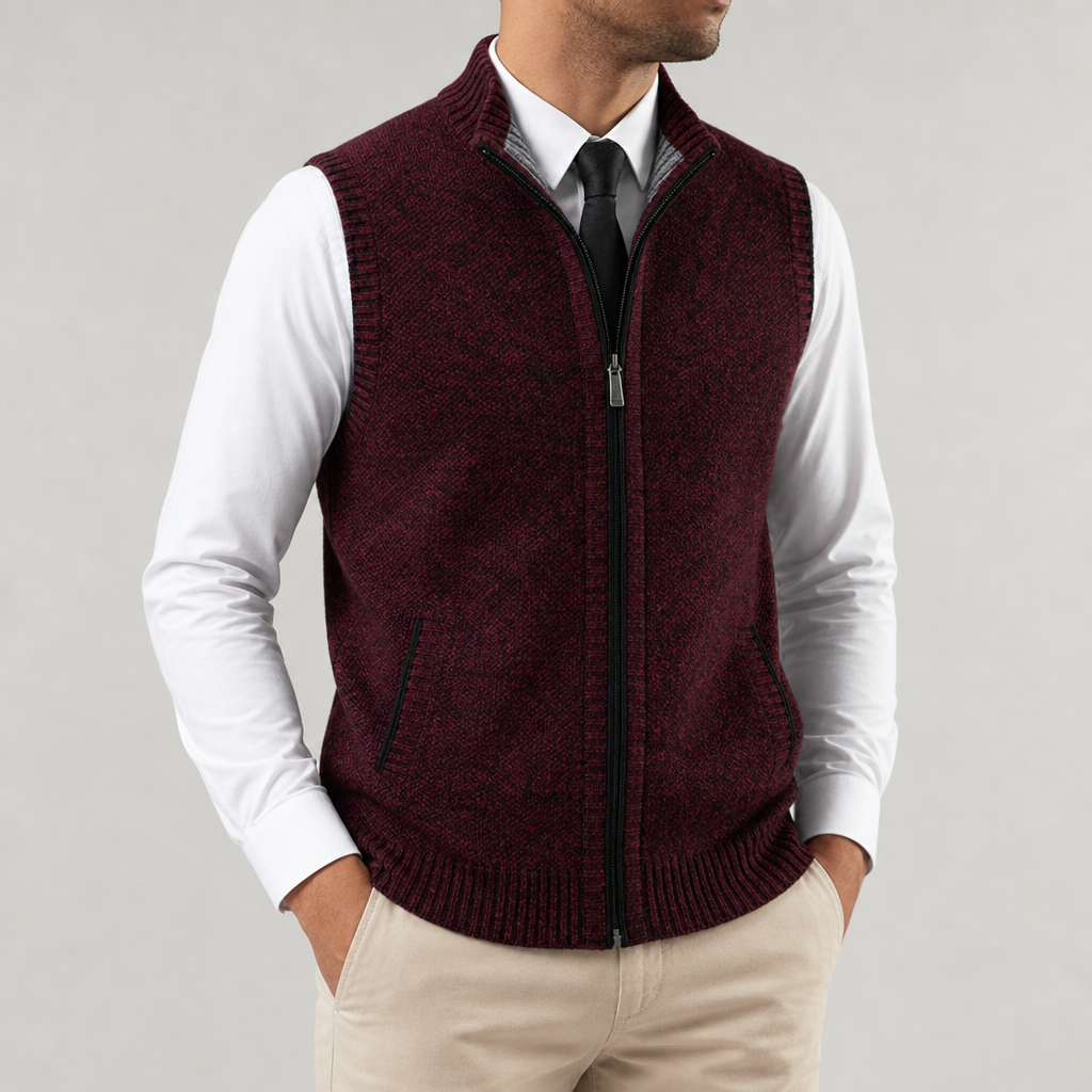 Gilet homme zippé sans manches