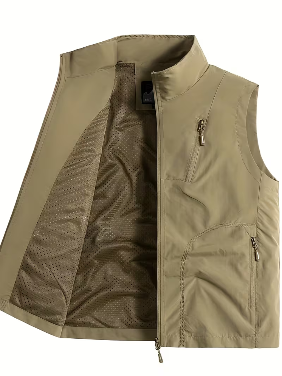 Gilet utilitaire zippé pour hommes
