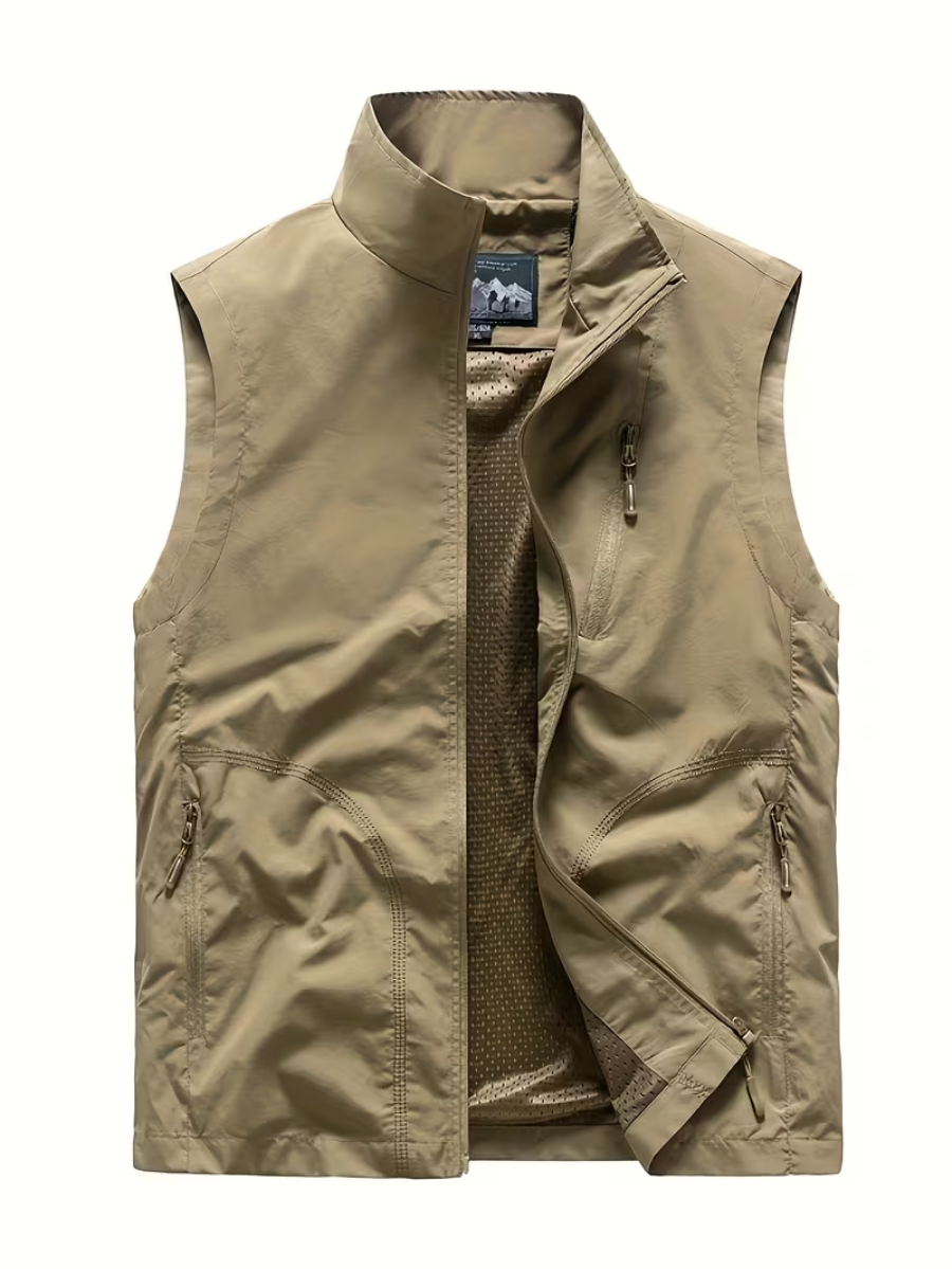 Gilet utilitaire zippé pour hommes