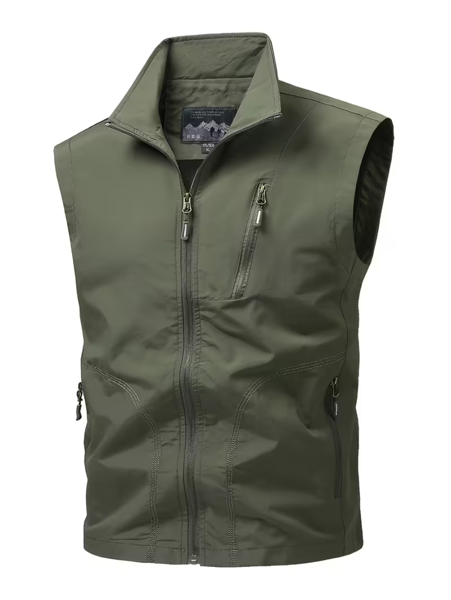 Gilet utilitaire zippé pour hommes