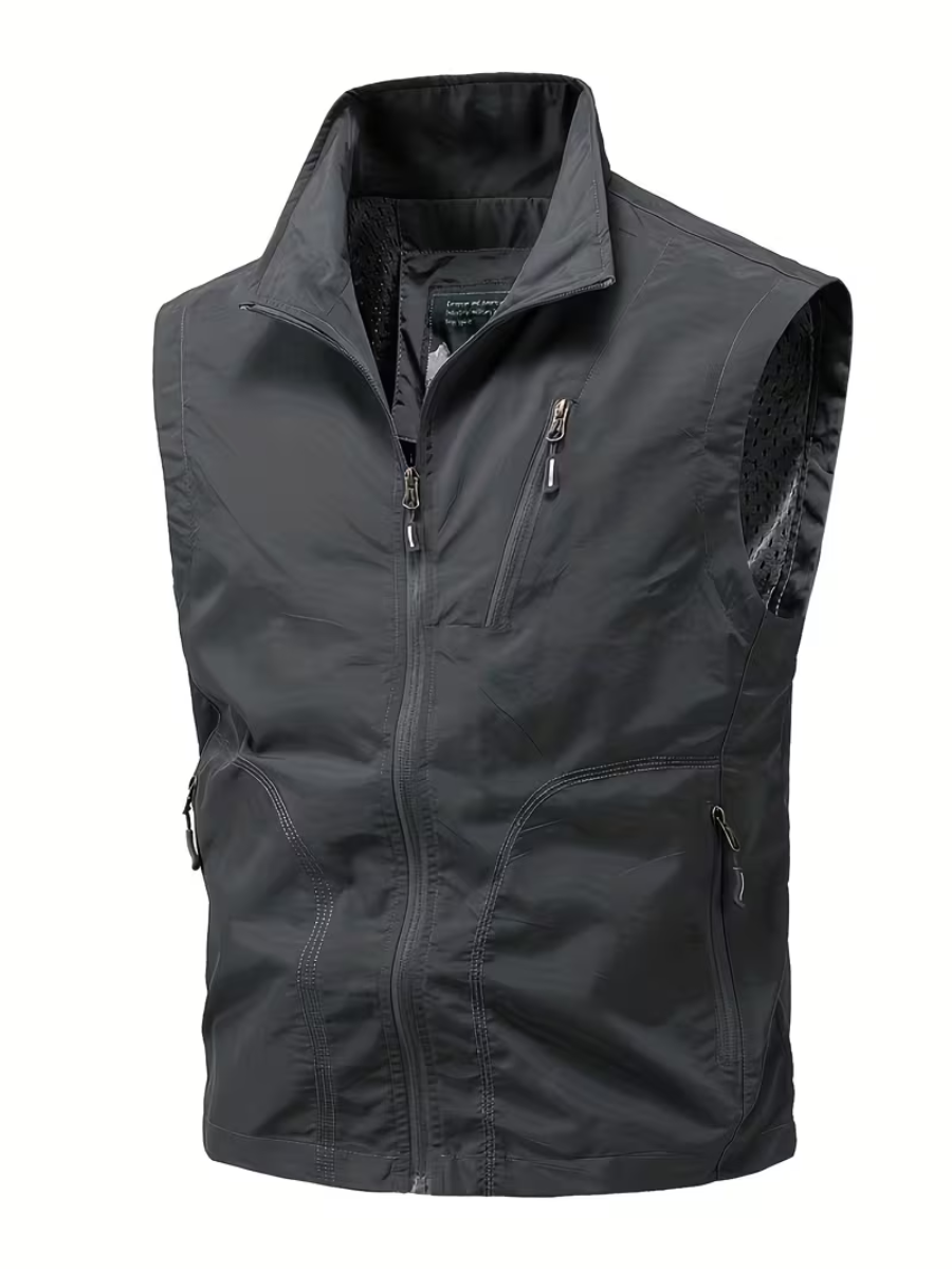 Gilet utilitaire zippé pour hommes