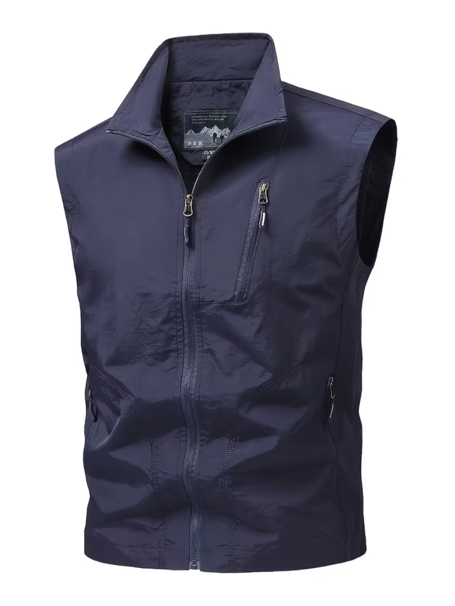 Gilet utilitaire zippé pour hommes