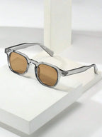 Lunettes de soleil homme à monture octogonale