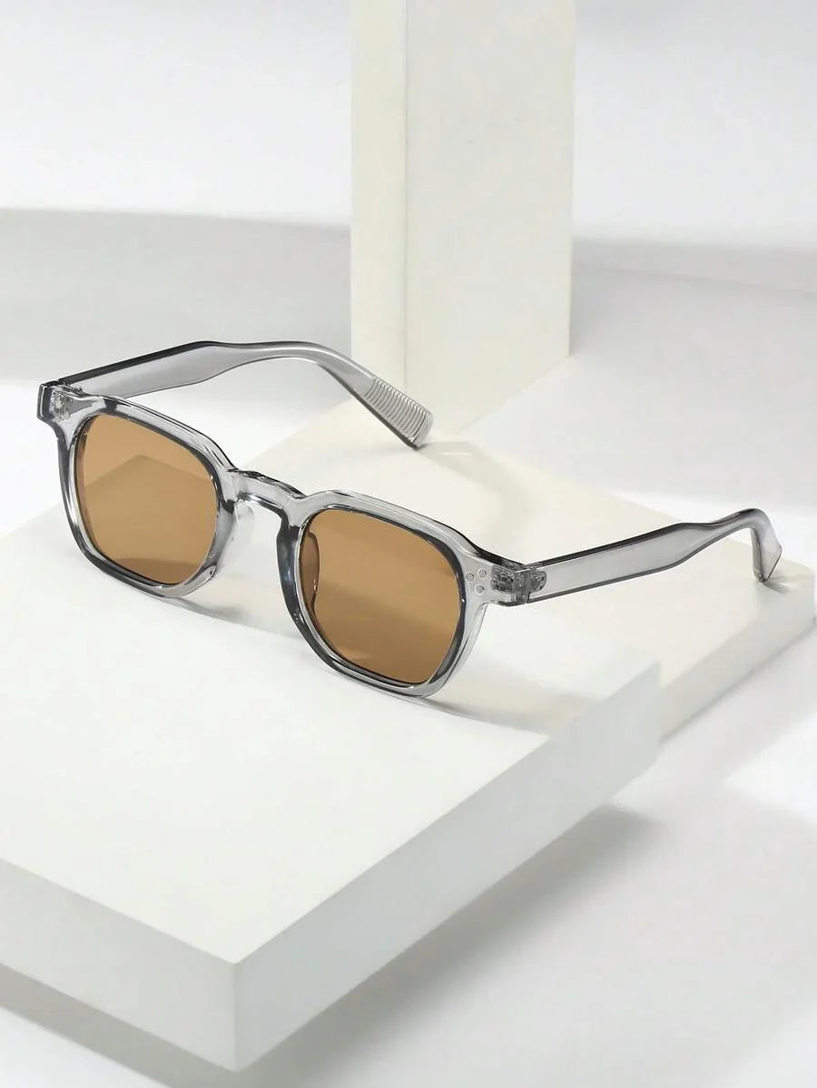 Lunettes de soleil homme à monture octogonale
