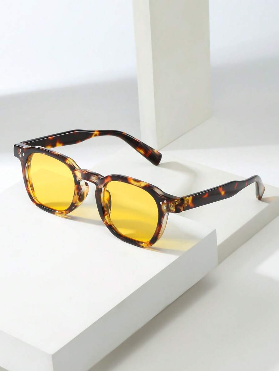 Lunettes de soleil homme à monture octogonale