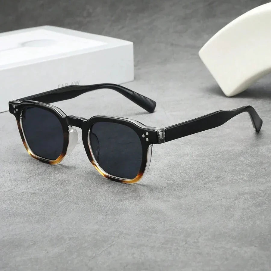 Lunettes de soleil homme rondes écaille