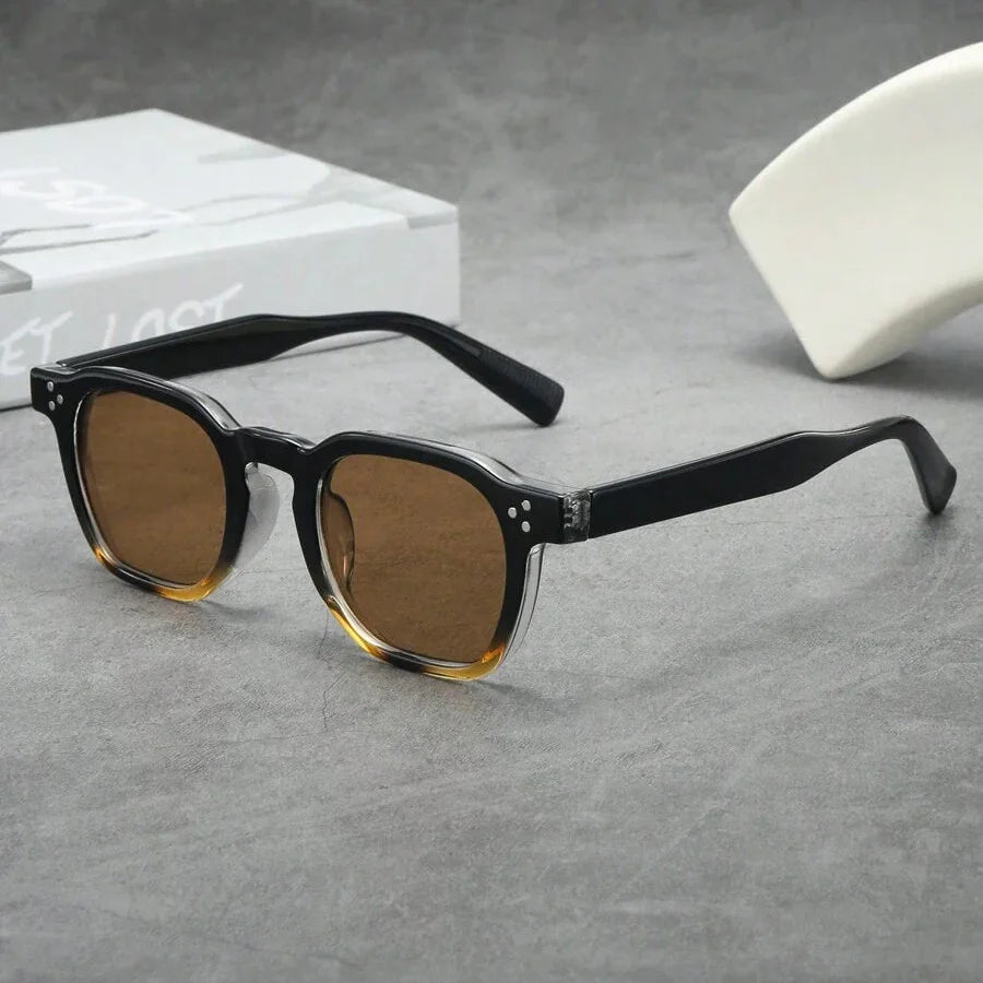 Lunettes de soleil homme rondes écaille