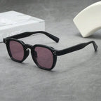 Lunettes de soleil homme rondes écaille