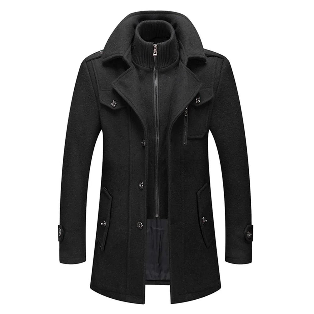 Manteau homme à col montant