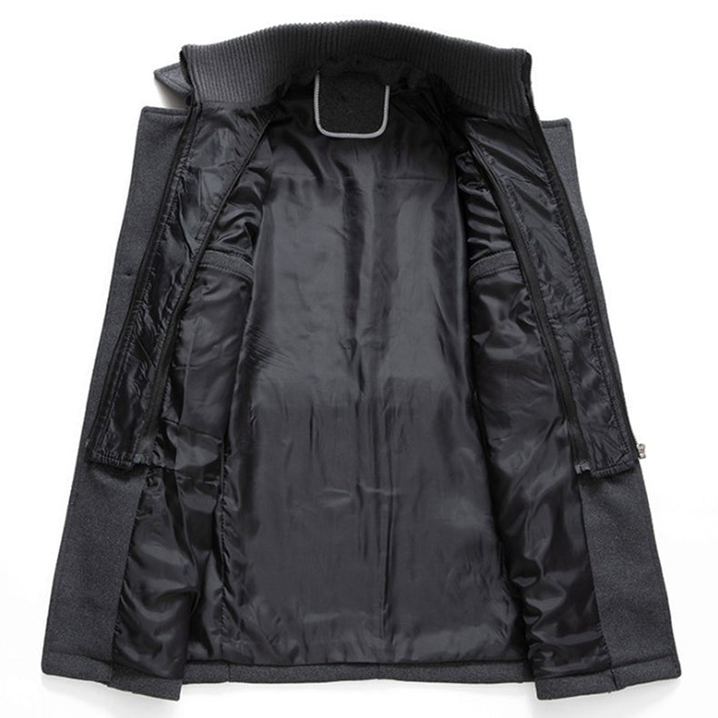 Manteau homme à col montant
