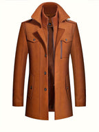 Manteau Homme Long à Col Montant