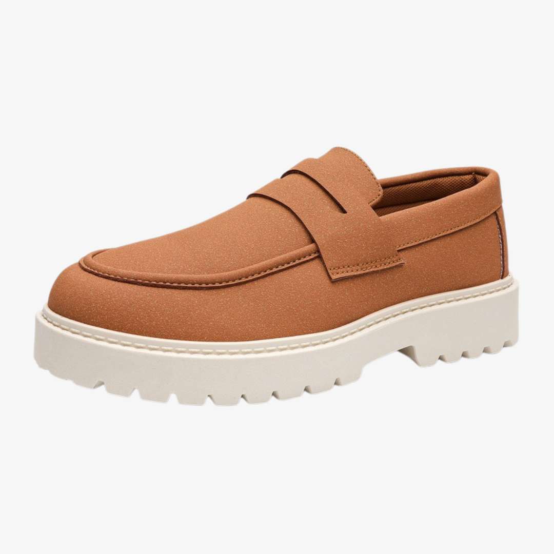 Mocassins homme à avec double bride sur le dessus