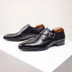 Chaussures homme à boucle bout allongé