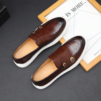 Mocassins homme à boucles
