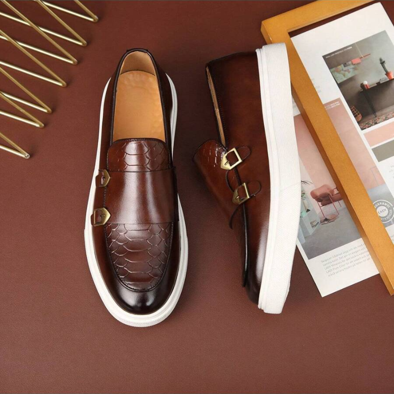 Mocassins homme à boucles