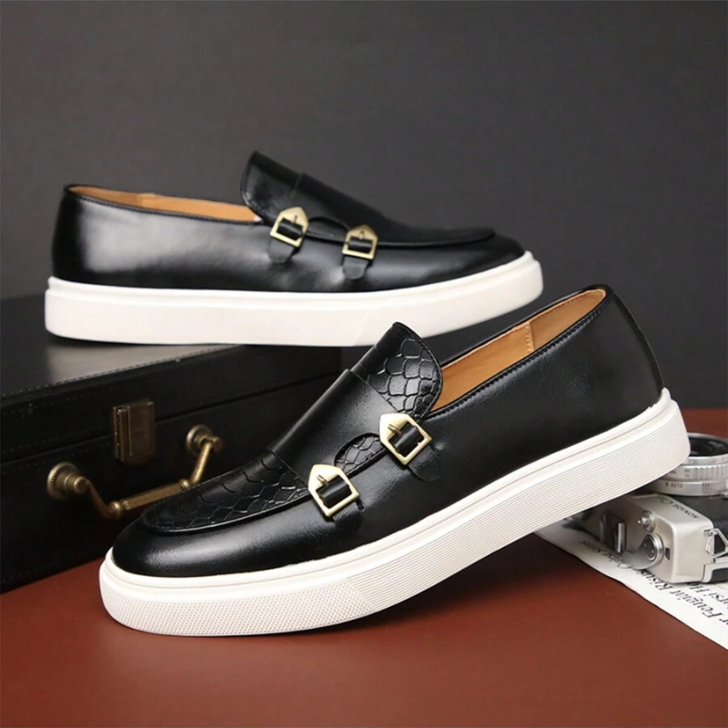Mocassins homme à boucles