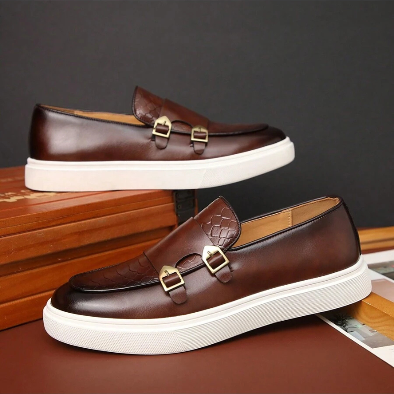 Mocassins homme à boucles