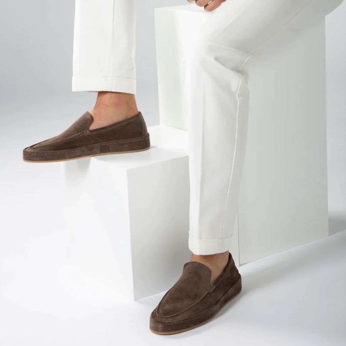 Mocassins homme à bout arrondi