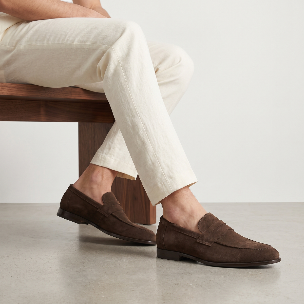 Mocassins homme à bride cousue