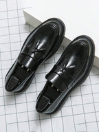 Mocassins homme à bride frangée