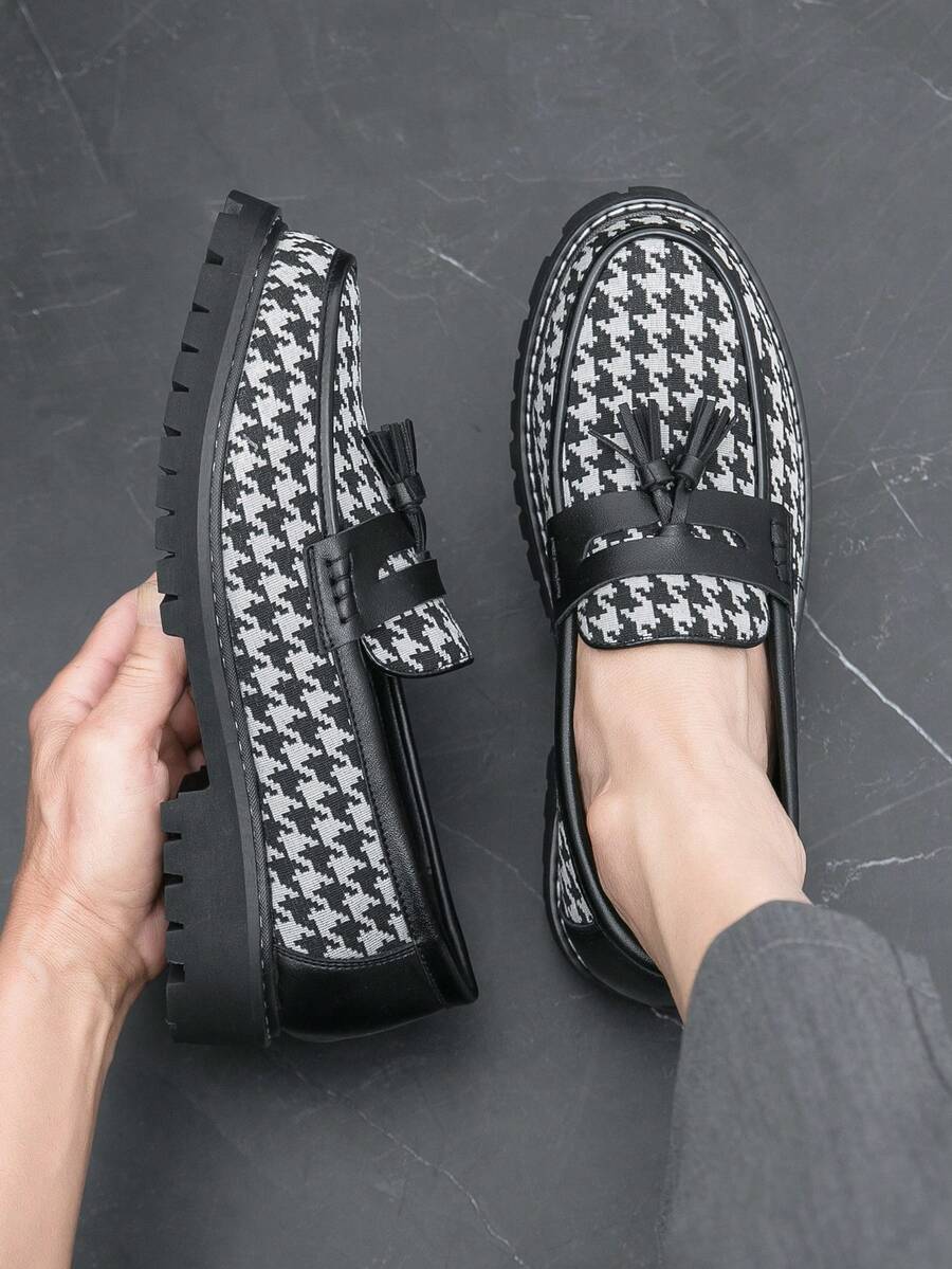 Mocassins homme à bride frangée