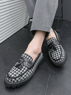 Mocassins homme à bride frangée