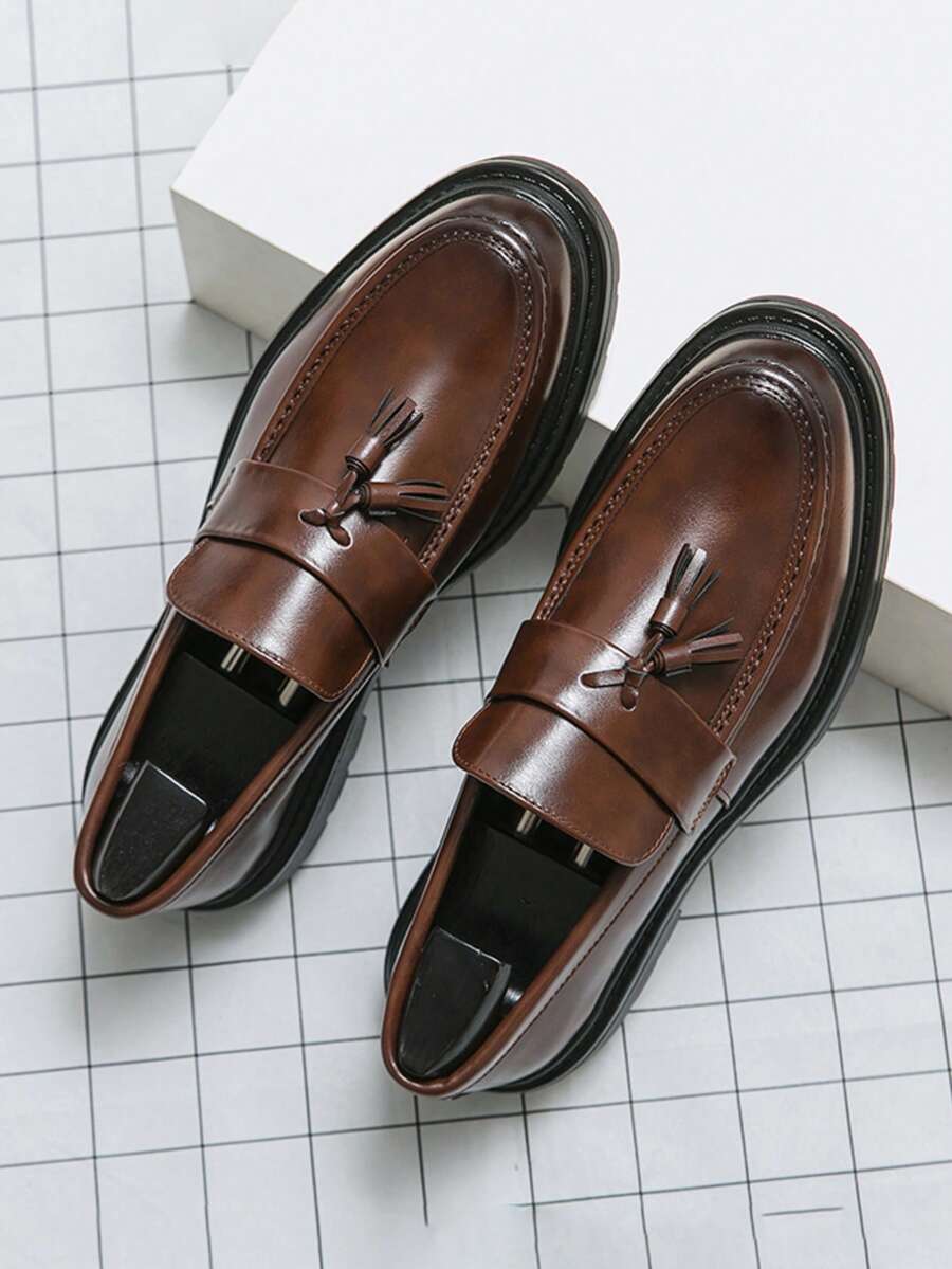 Mocassins homme à bride frangée