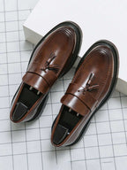 Mocassins homme à bride frangée