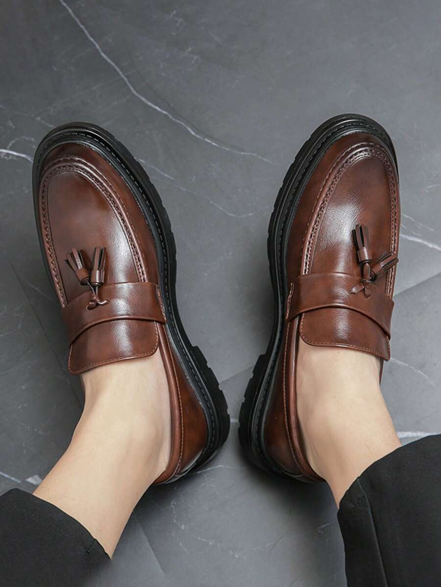 Mocassins homme à bride frangée