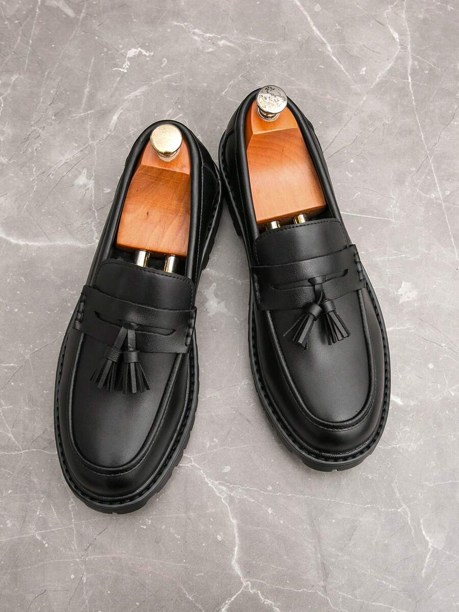 Mocassins homme à bride frangée