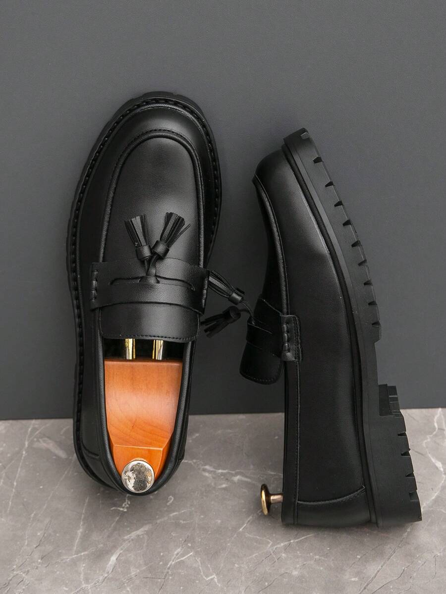 Mocassins homme à bride frangée