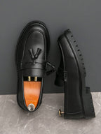 Mocassins homme à bride frangée