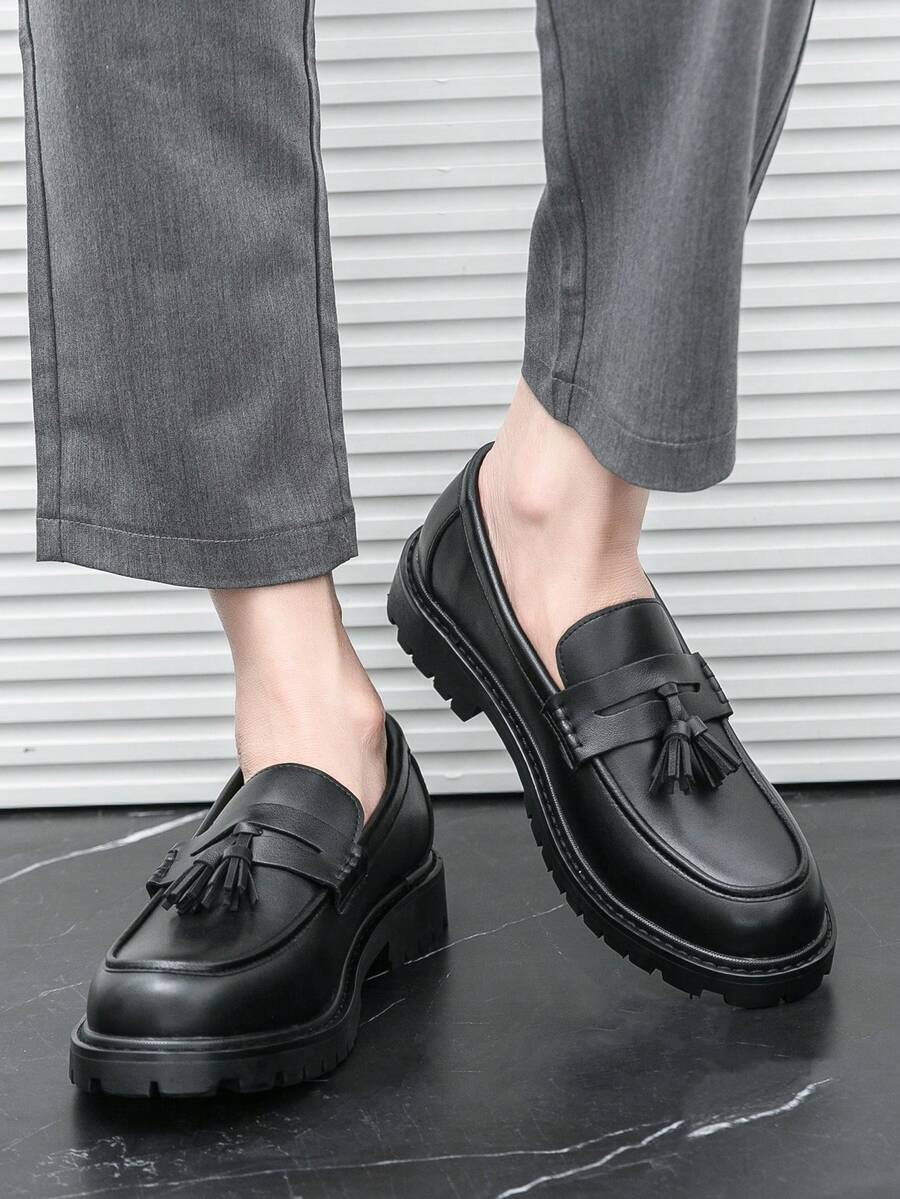 Mocassins homme à bride frangée