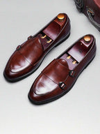 Mocassins homme à brides double boucle