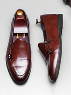 Mocassins homme à brides double boucle