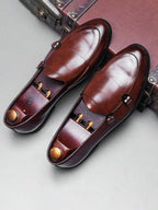Mocassins homme à brides double boucle