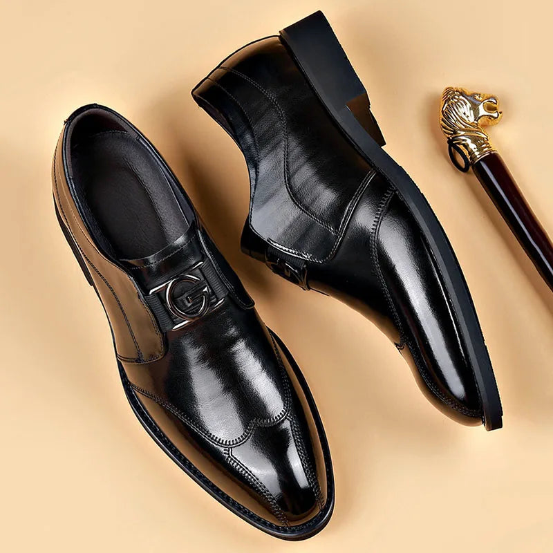 Chaussures homme à lacets bout allongé