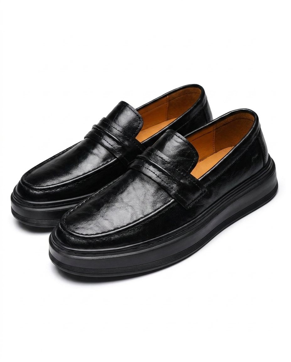 Mocassins homme à plateforme légère
