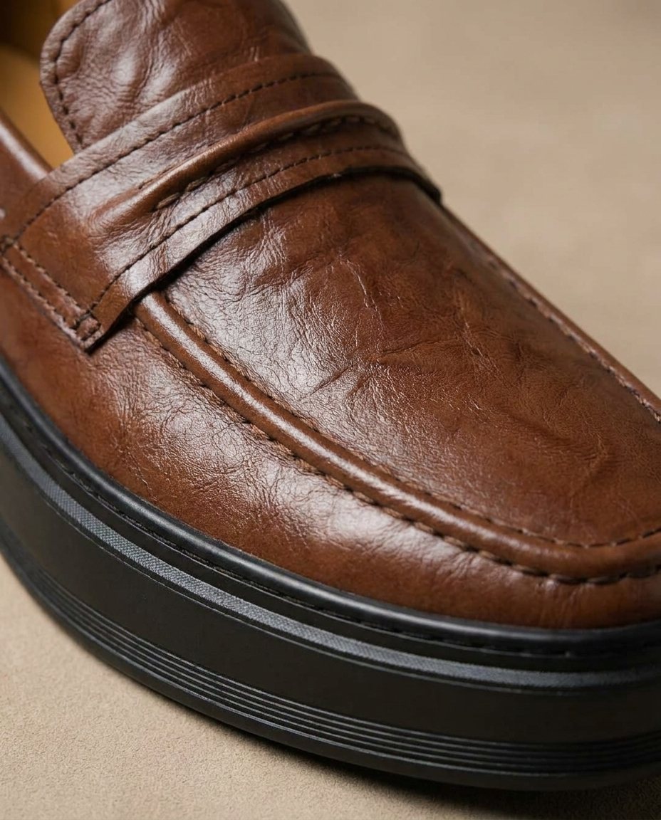 Mocassins homme à plateforme légère