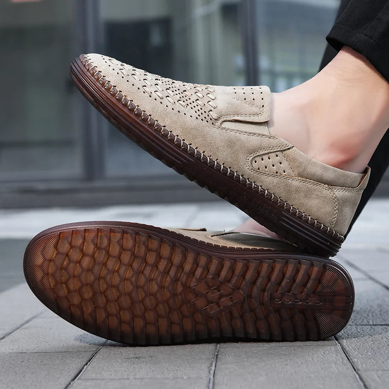 Mocassins homme ajourés