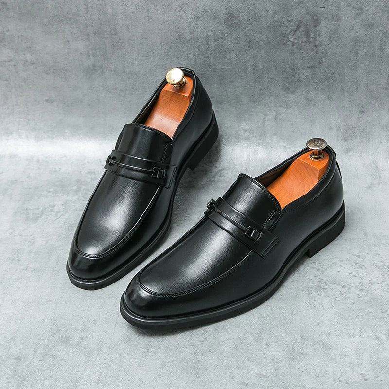 Mocassins homme barrette métallique