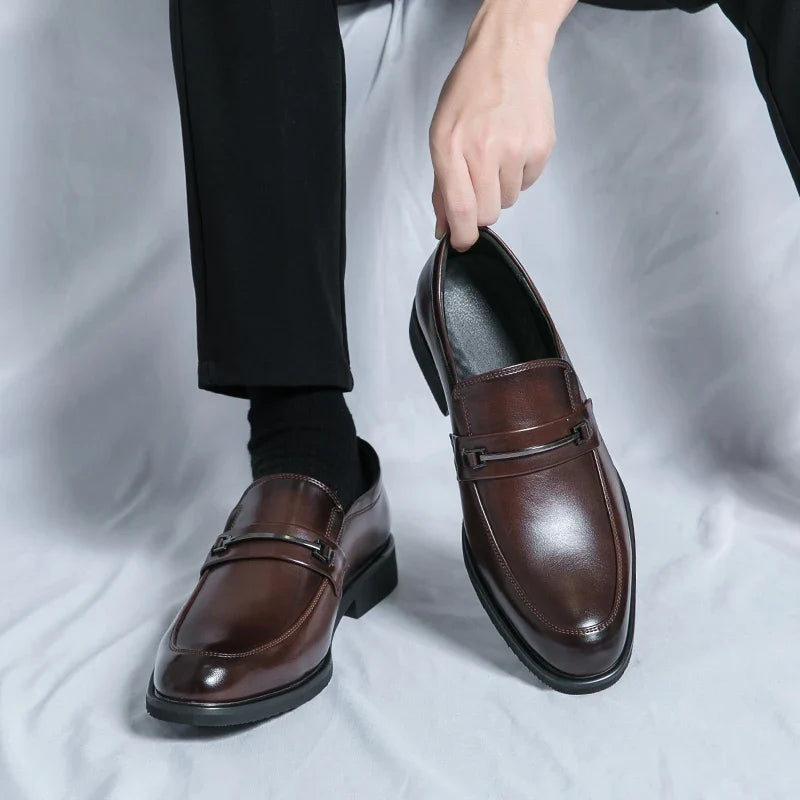 Mocassins homme barrette métallique