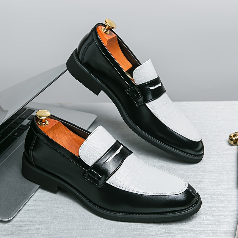 Mocassins homme bicolores texturés