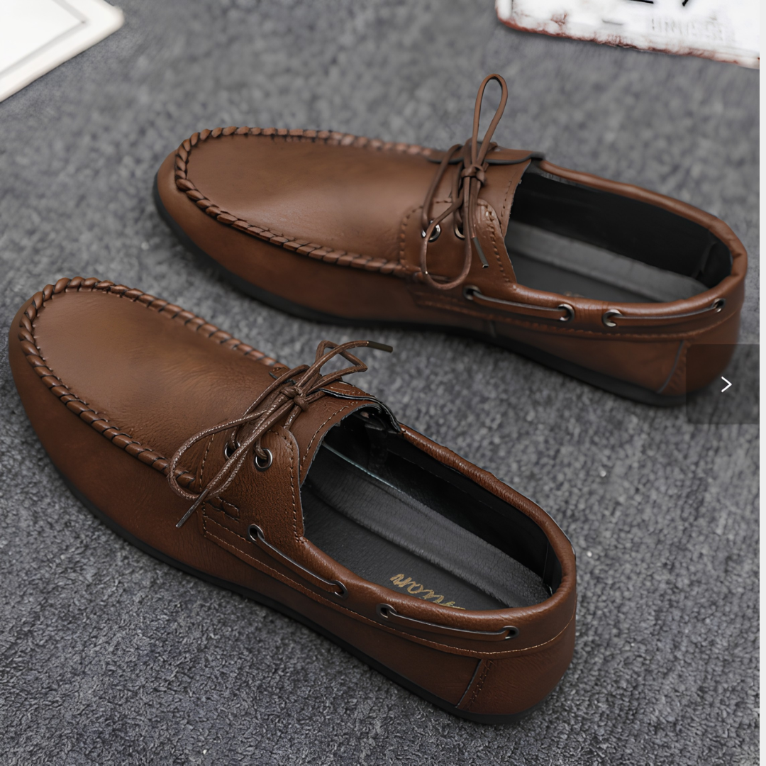 Mocassins homme coutures décoratives