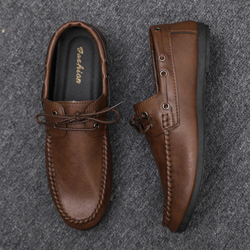 Mocassins homme coutures décoratives